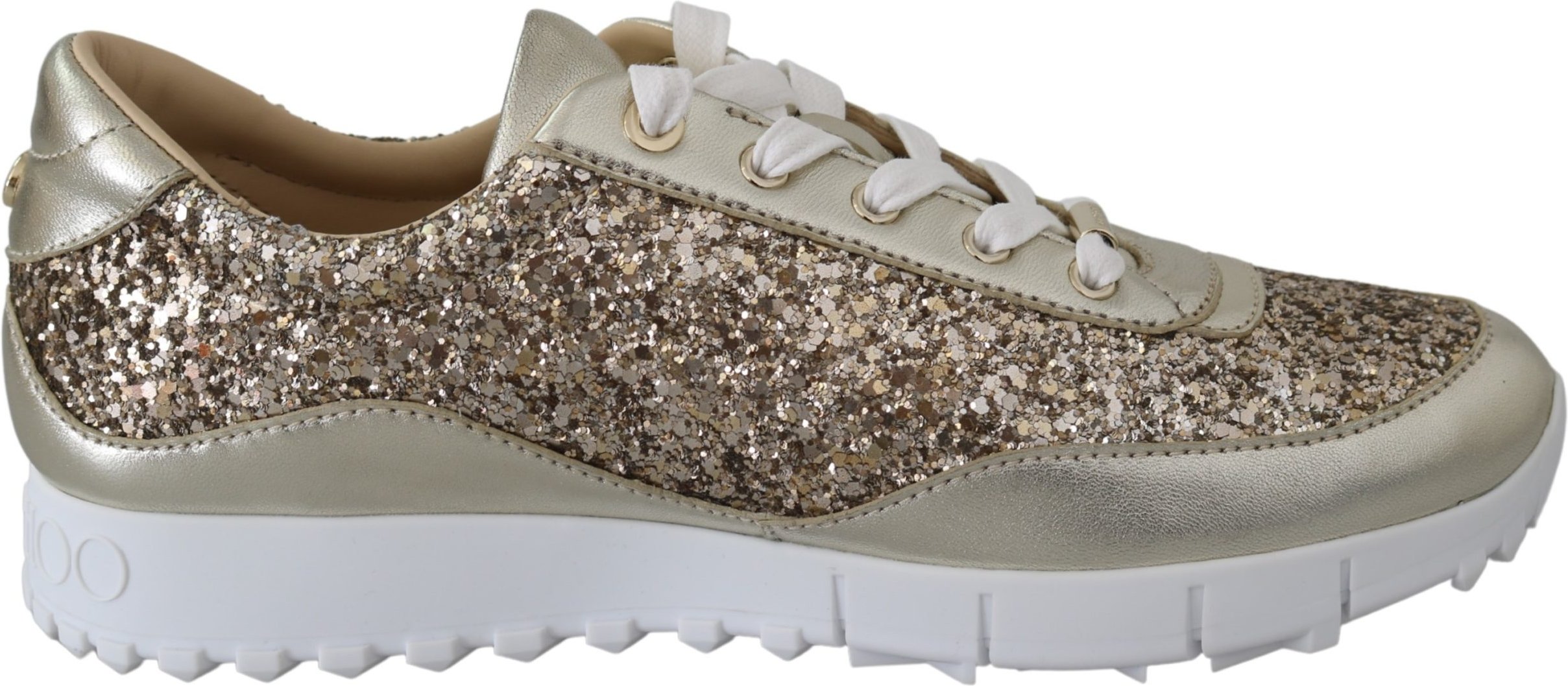 Jimmy Choo Women's Monza Antique Gold Leather Sneakers