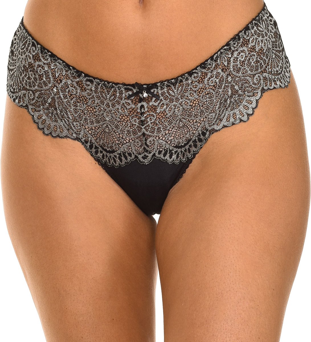 Thumbnail - Damen-Slip aus Mikrofaser mit Spitzendetails W0AQB