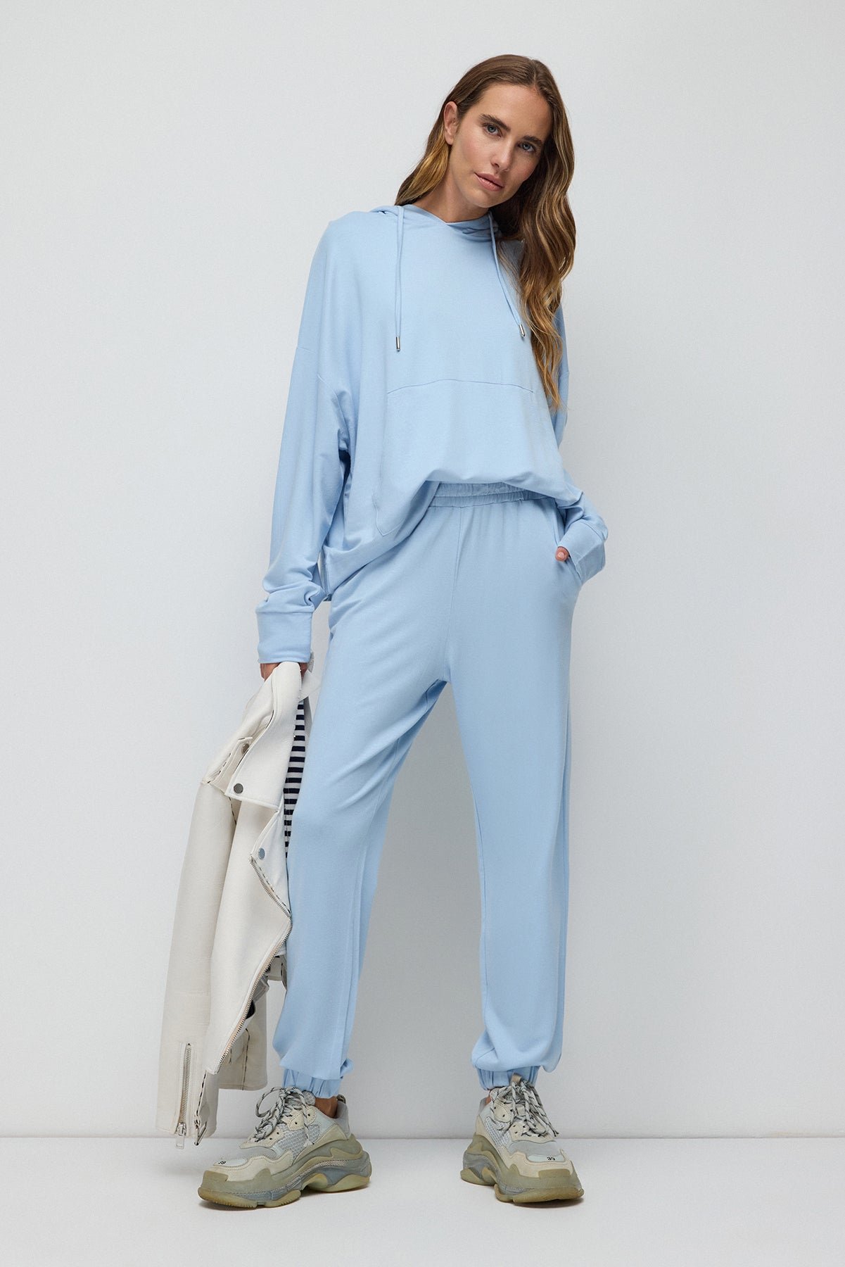 Modalstoff, weich, seidig, knitterfreie Jogginghose