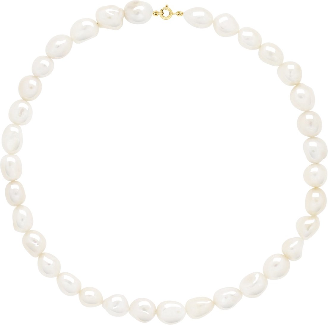 Halskette Gold - Reihe echter Süßwasserperlen Barock 6-7 mm