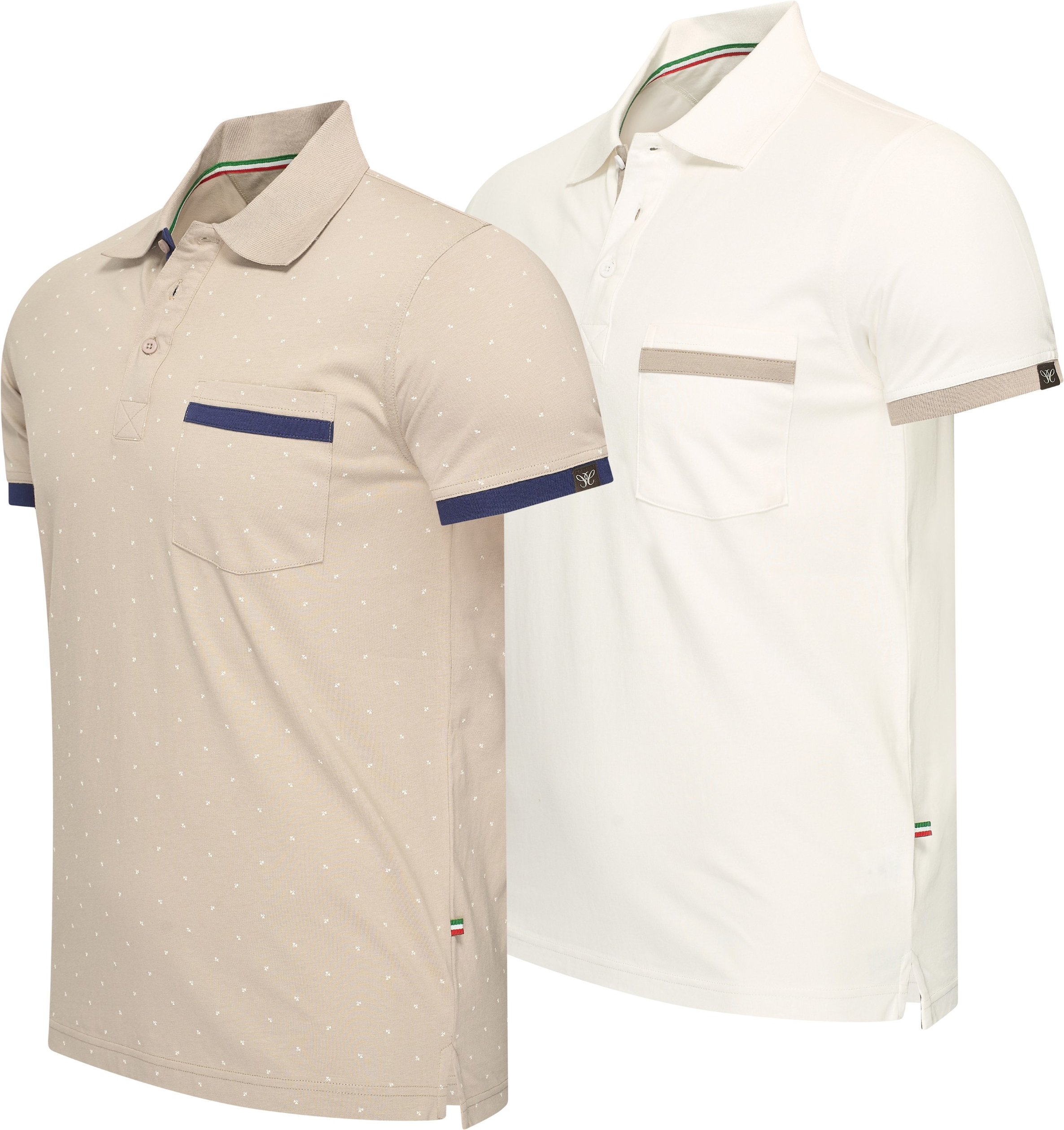 Cappuccino Italia Todi 2-Pack Polo Mehrfarben