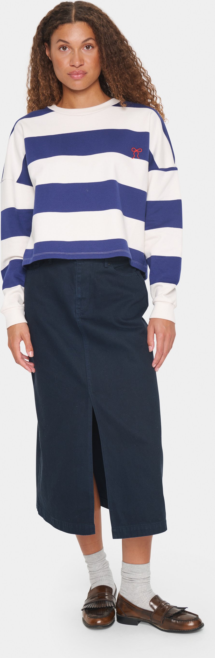 Trackjacket-sweat Lockere Passform Midnight Sail blue