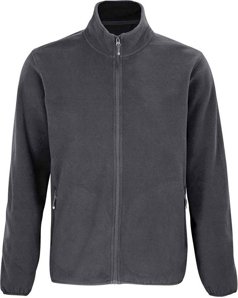 SOLS Mens Factor Recycled Fleece Jacke (Holzkohle)
