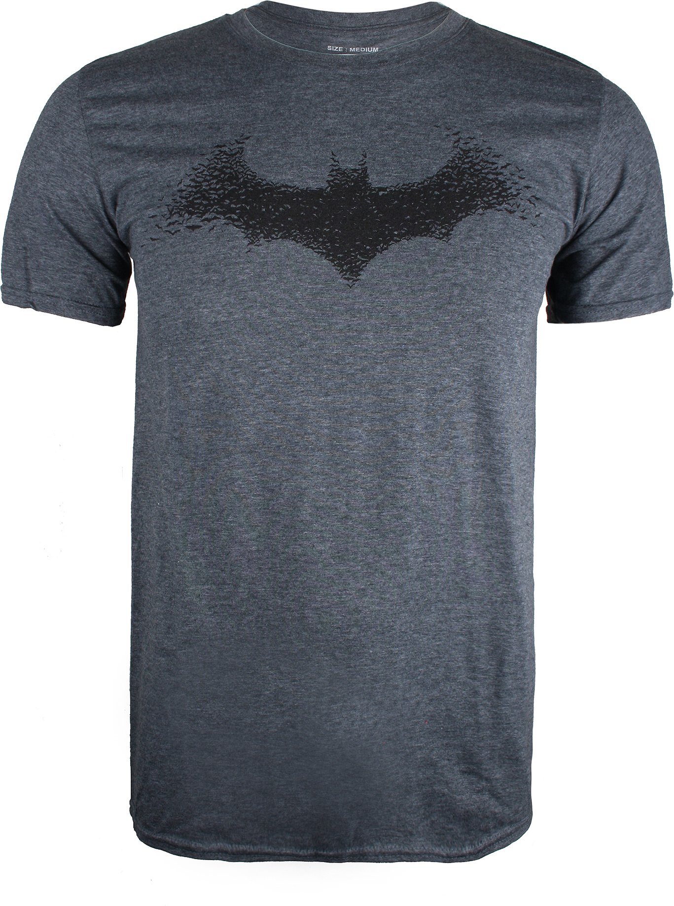 DC Comics Bat Logo Herren Dunkelgraues T-Shirt