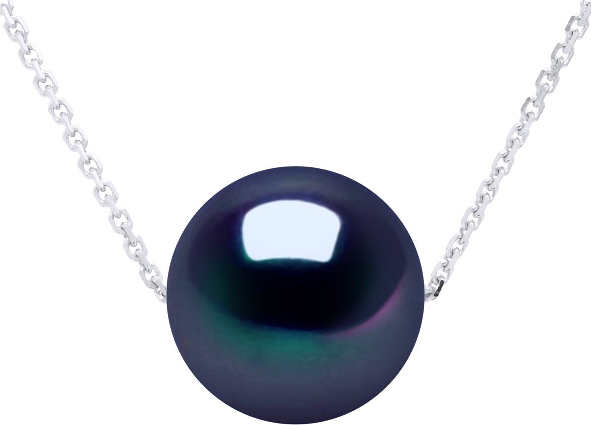 Halskette – echte Süßwasser-Zuchtperle, rund, 9–10 mm