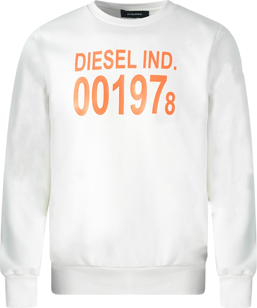 Diesel 001978 Logo Weißer Pullover