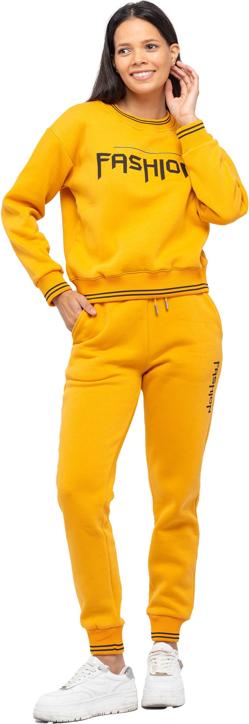 Tom Barron Damen Lässiger Trainingsanzug-Set mit Fashion-Print