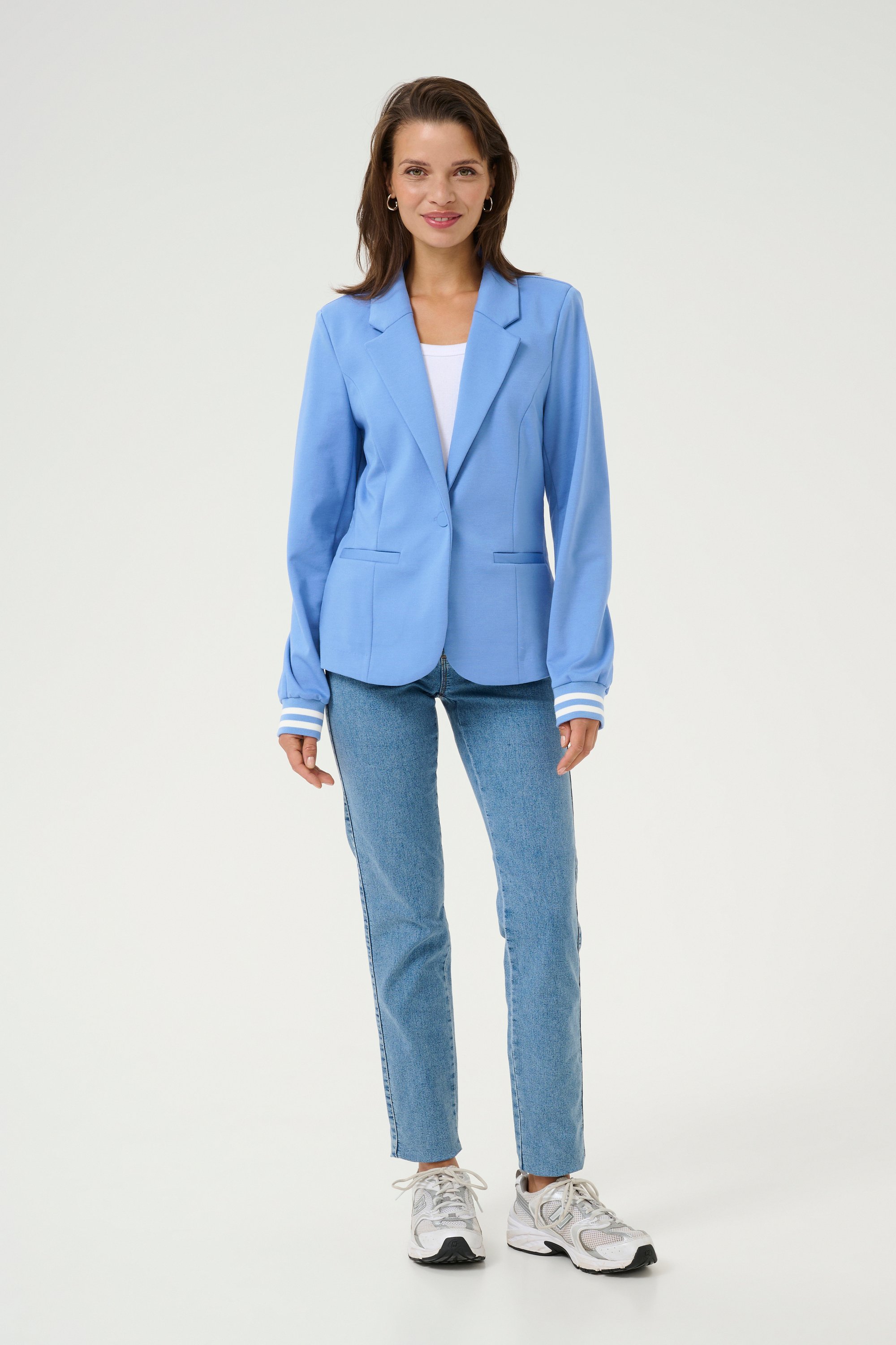 Blazer Regular fit Ebb & FLower/Chalk Stripe blue white