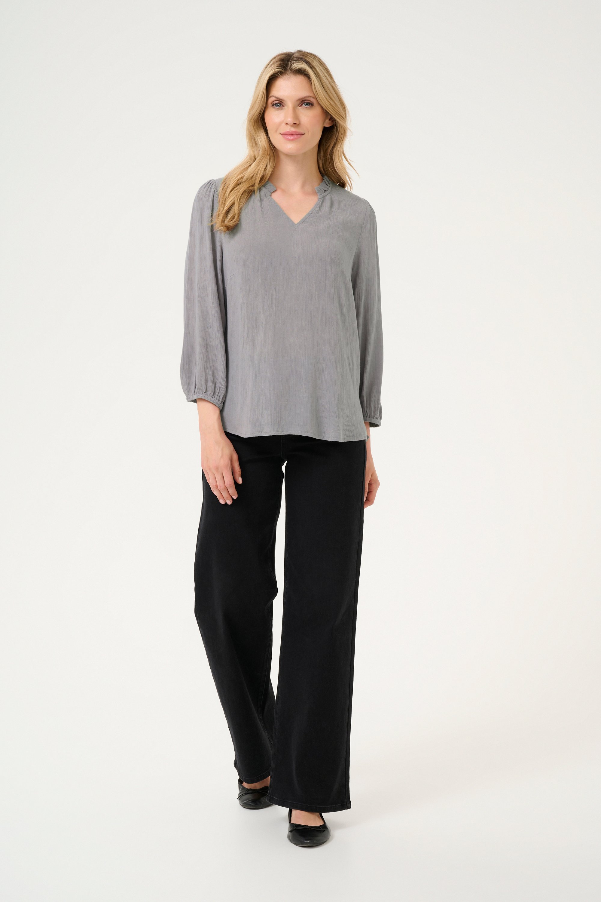 Langarm-Bluse Regular fit Steeple Gray grey
