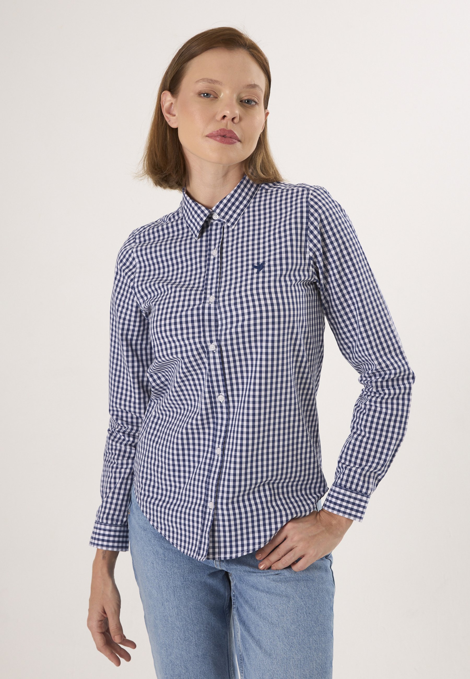 Hemd Kariertes Langarmhemd