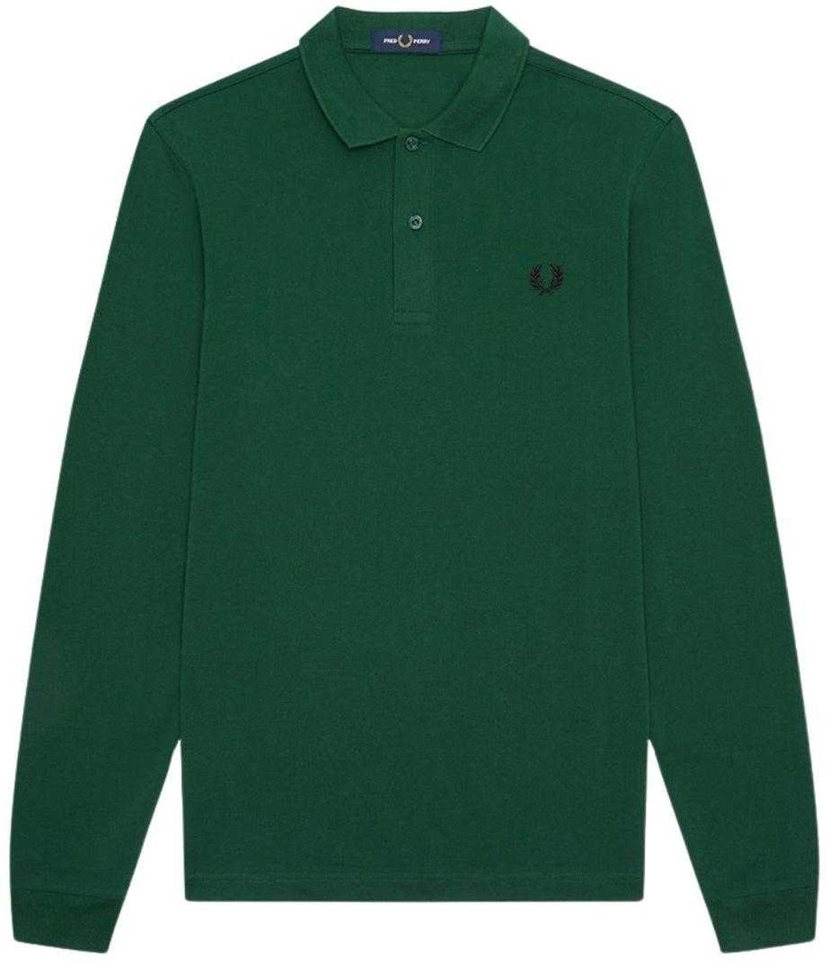 Fred Perry - Poloshirt für Herren/Damen Unisex, Langärmlig (Tiefgrün)