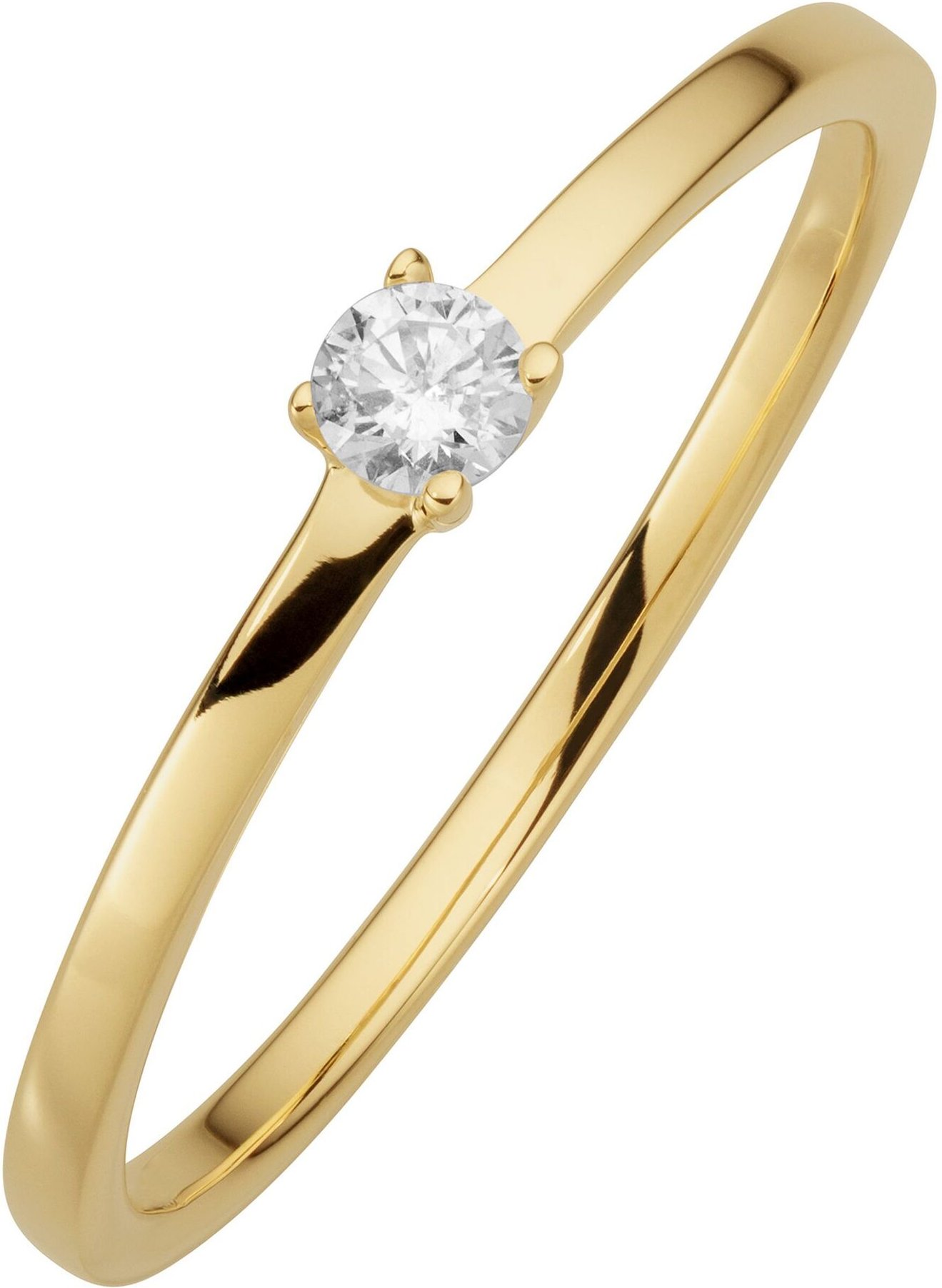 Orolino Ring 585/- GG glanz 1 Brill. 0,10ct. weiß