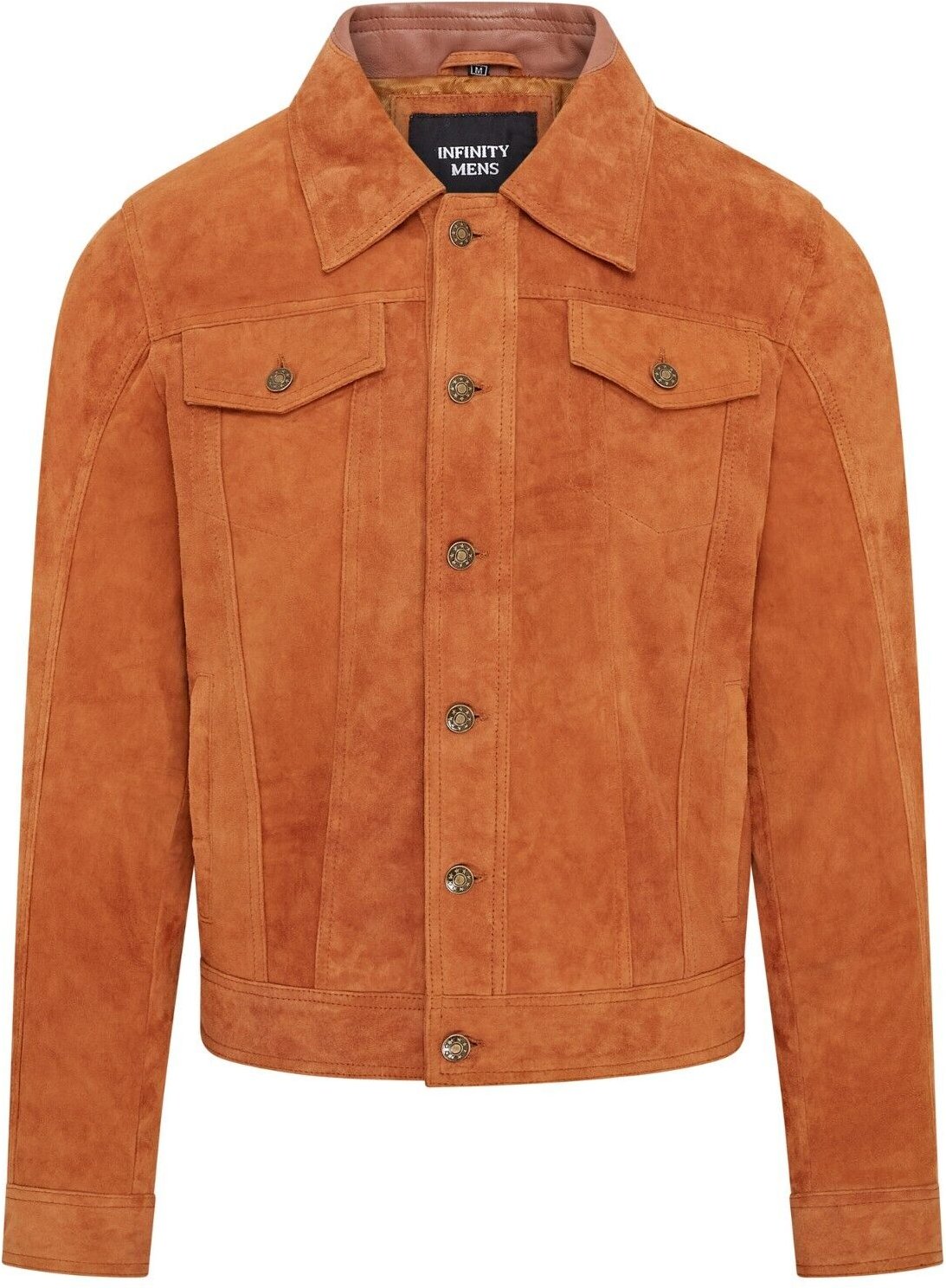 Herren Trucker Jeansjacke aus Ziegenwildleder im Westernstil - Yangon