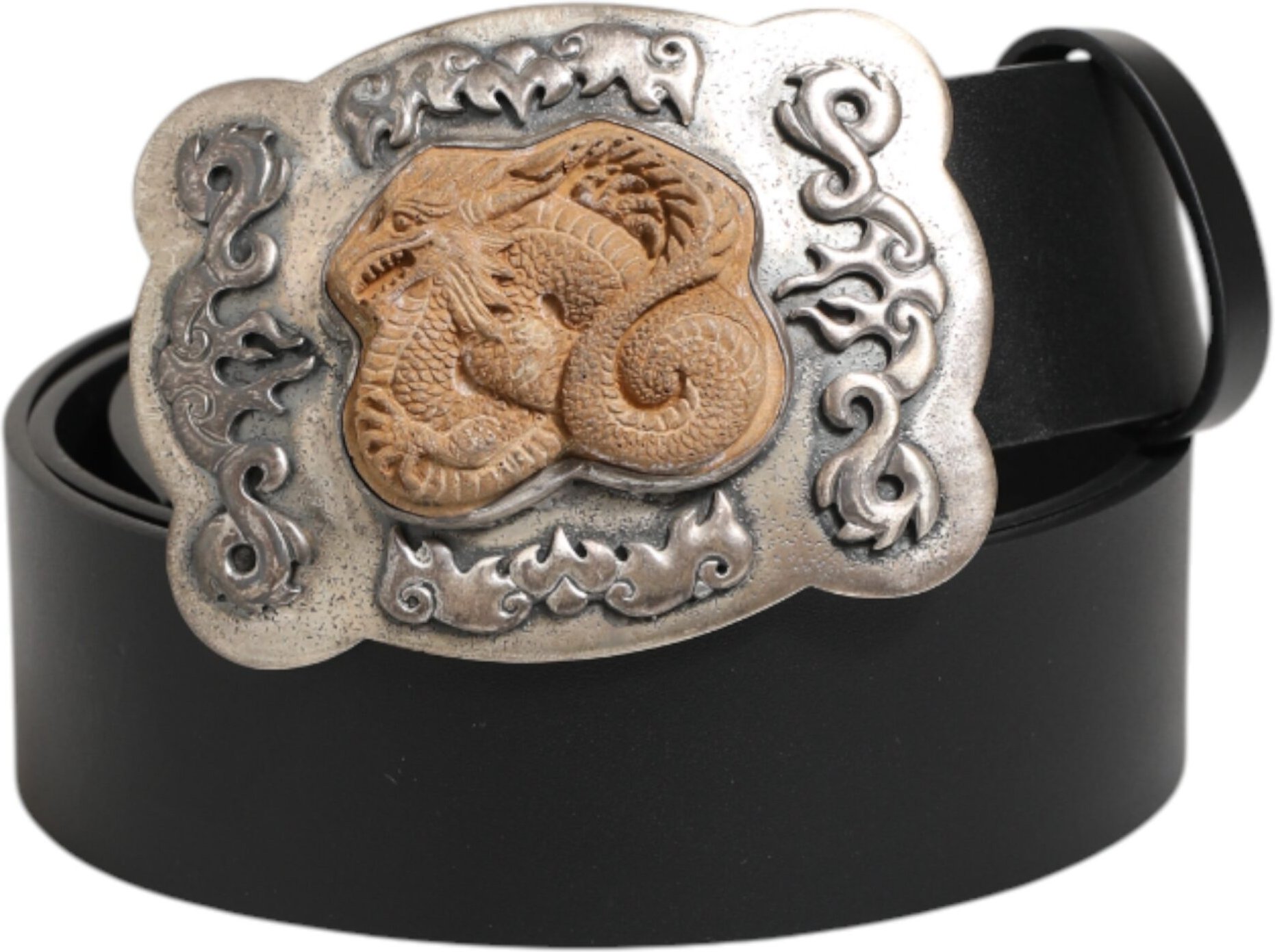 Drachen-Schnallen-Leder-Gürtel