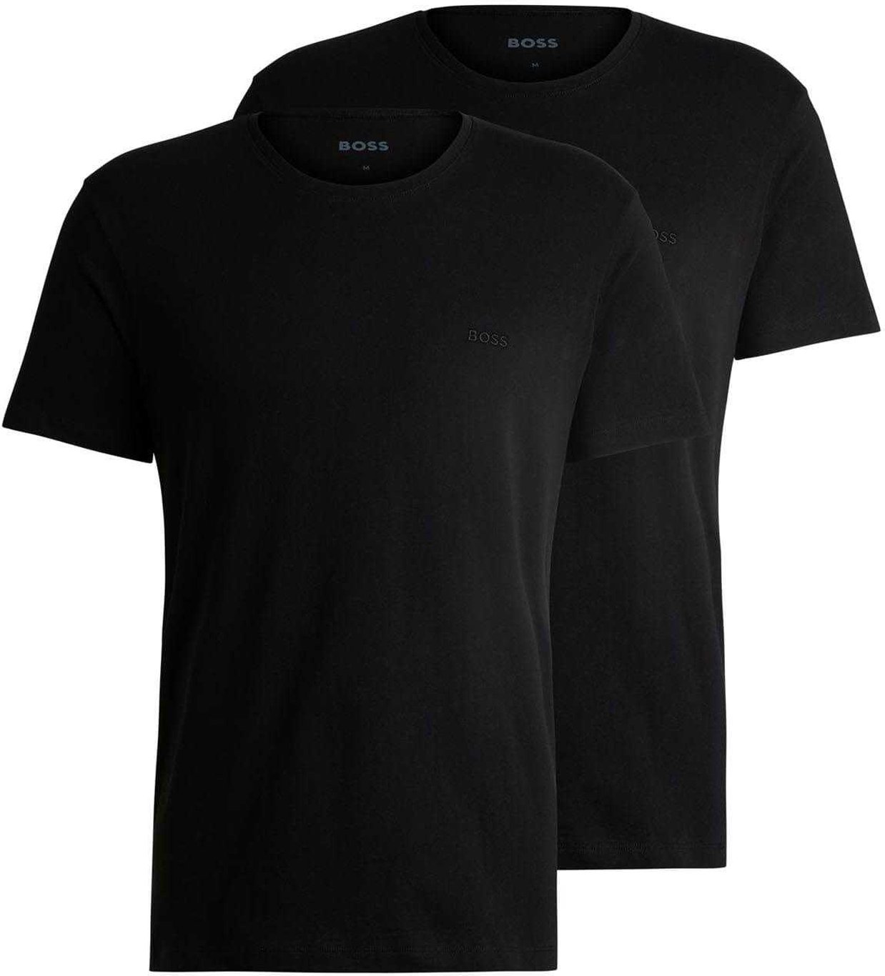 Boss Herren Komfort T-Shirt (2er-Pack) (Schwarz)
