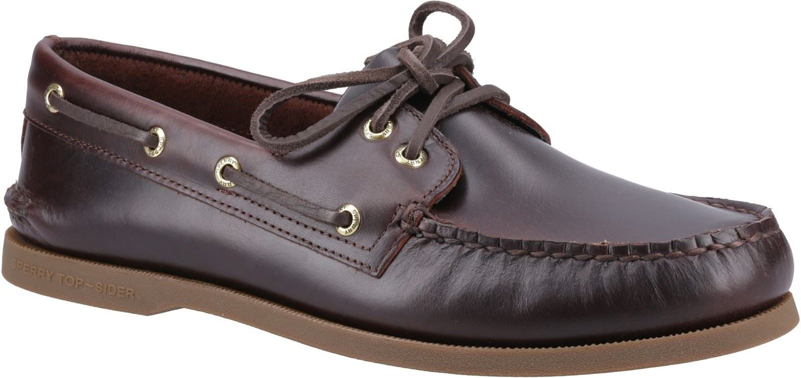 Sperry Authentische 2-Augen-Leder Herren Amaretto Bootsschuhe