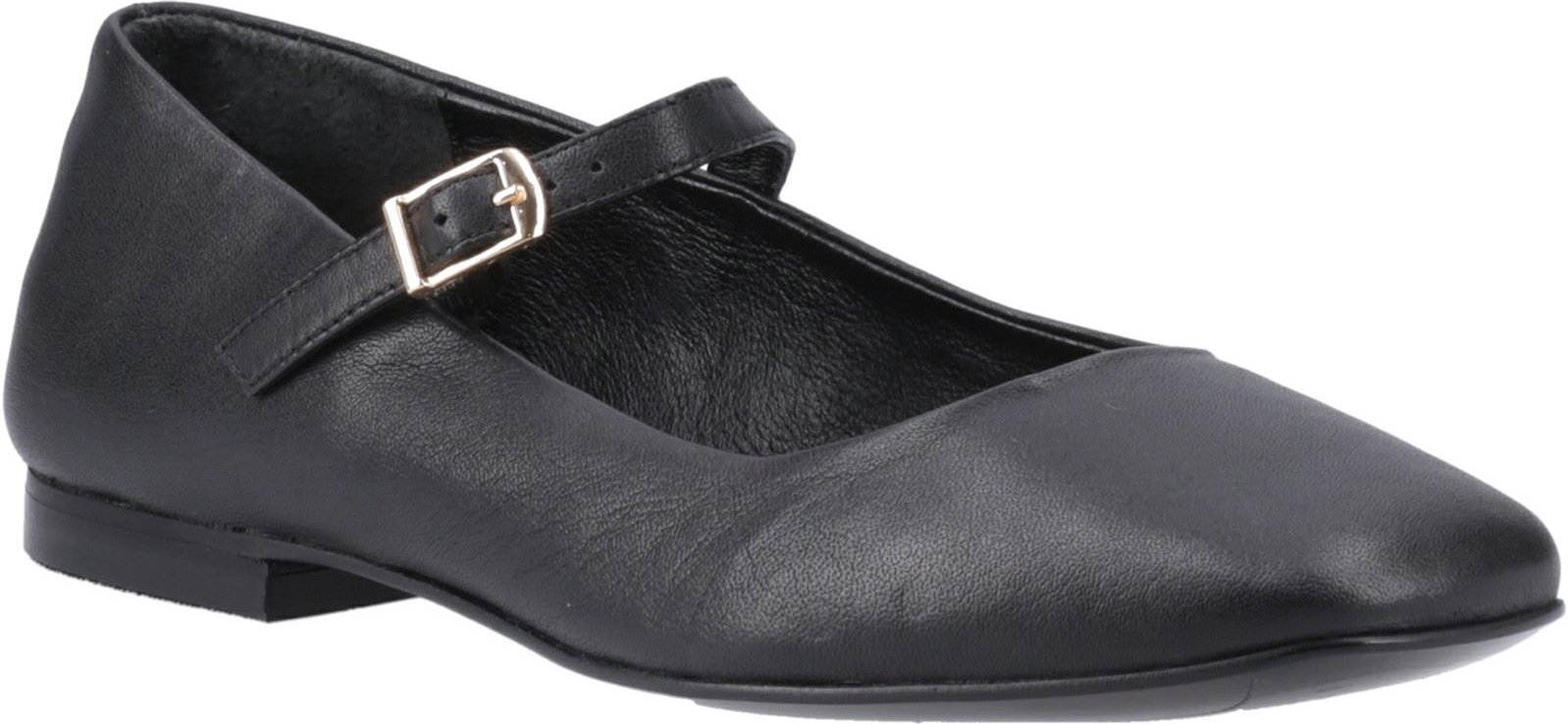 Hush Puppies Pasha Damen Schwarze Lederschuhe
