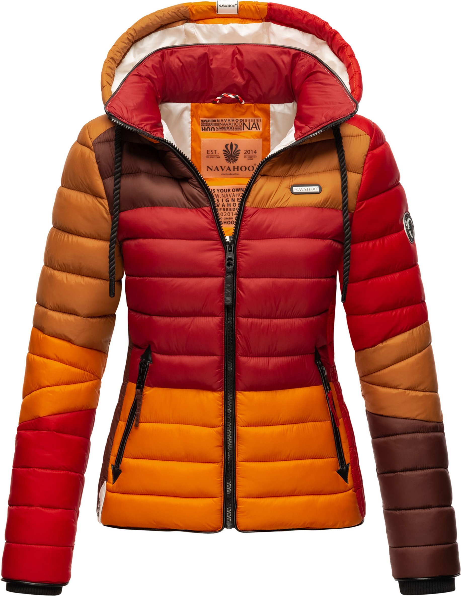 Thumbnail - Navahoo Lulana Multikulti Damen Steppjacke – Leicht, farbenfroh & stylisch