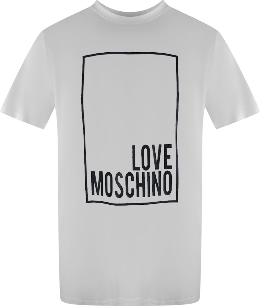Moschino Box Logo Weißes T-shirt