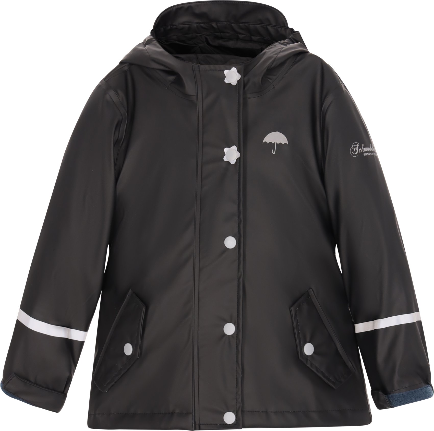 Schmuddelwedda Regenjacke aus recyceltem Material Mädchen schwarz