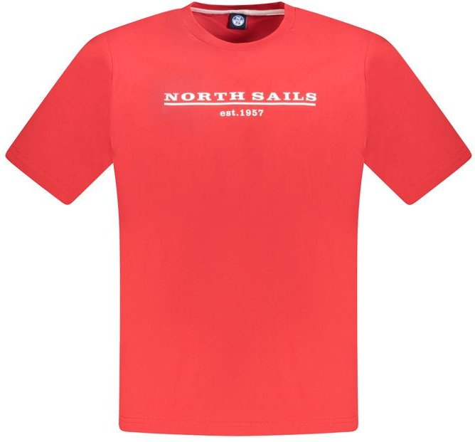 North Sails Rotes Baumwoll-Herren T-Shirt