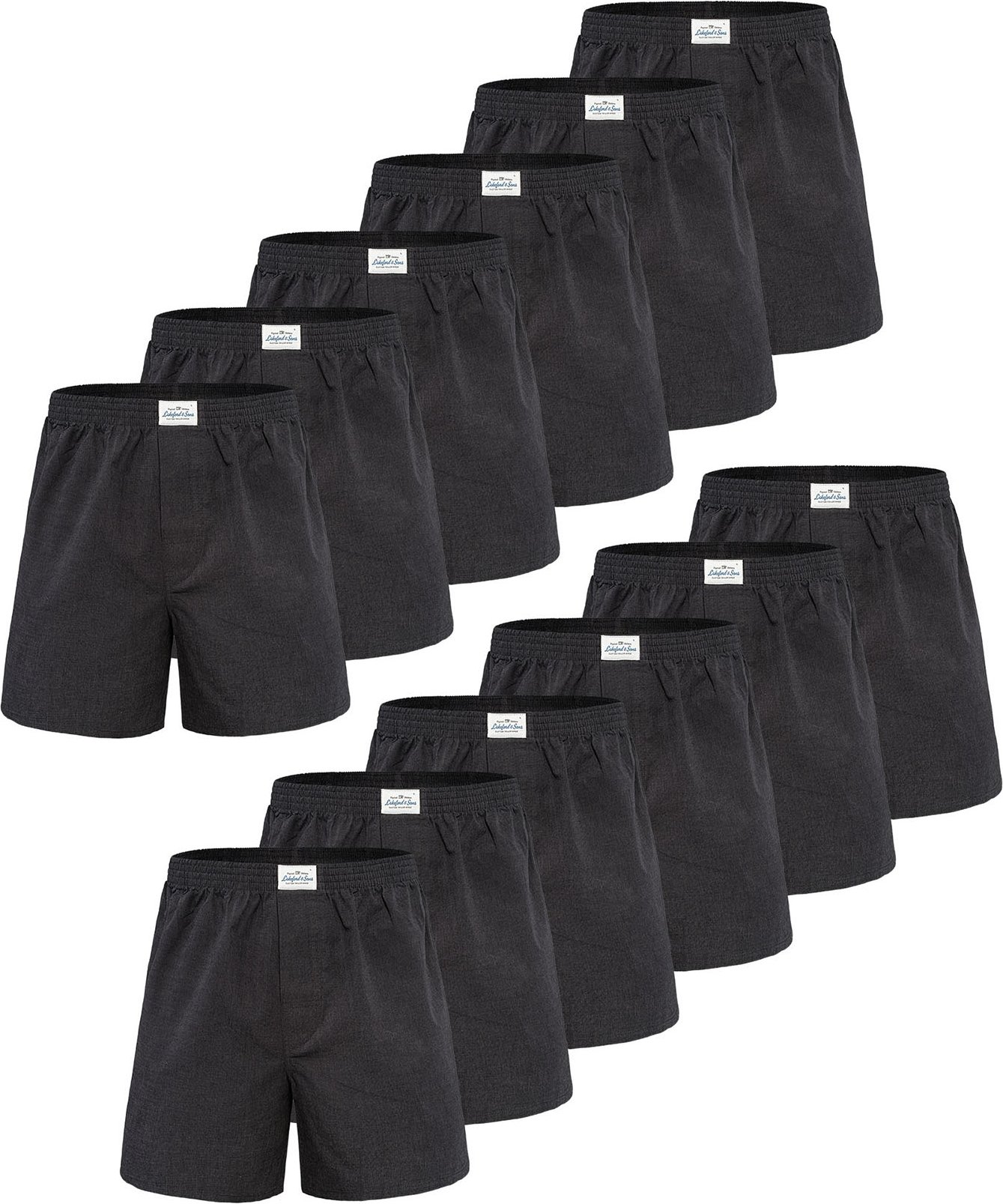 Thumbnail - Lakeford & Sons Herren Boxer American Boxershorts Herren 12-Pack in klassischen DesignsBoxershorts, Unterhose, Boxerbrie...