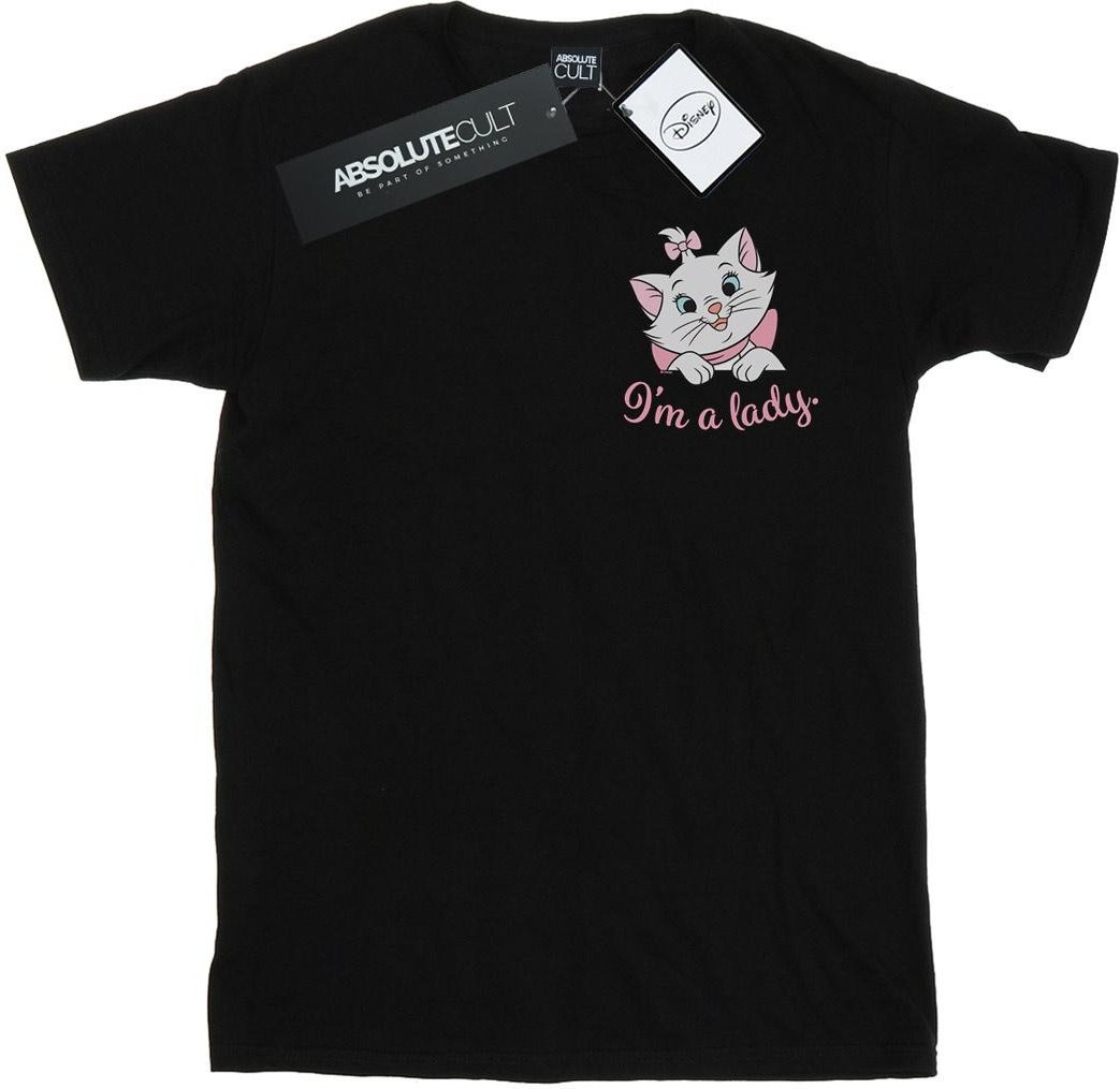 Disney - "Aristocats Marie I'm A Lady Breast Print" T-Shirt für Damen (Schwarz)