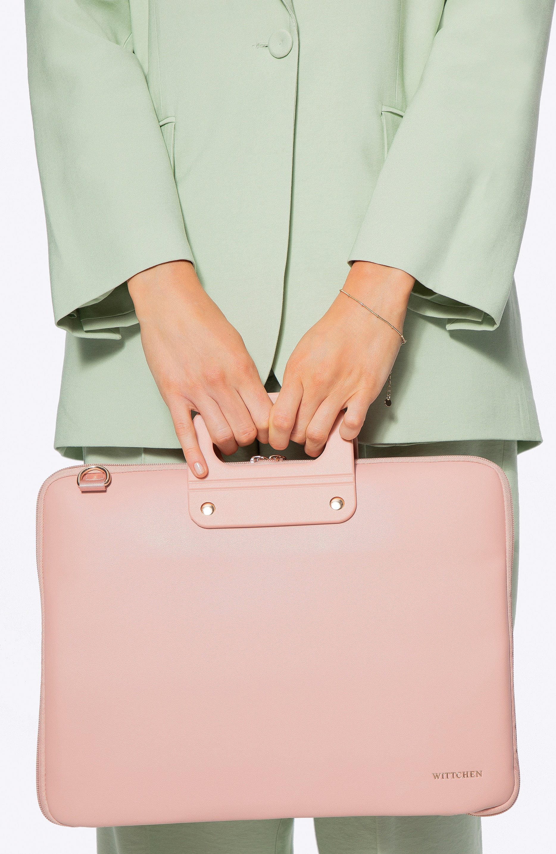 Wittchen Damen-Laptoptasche (15 Zoll) aus Kunstleder, Rosa