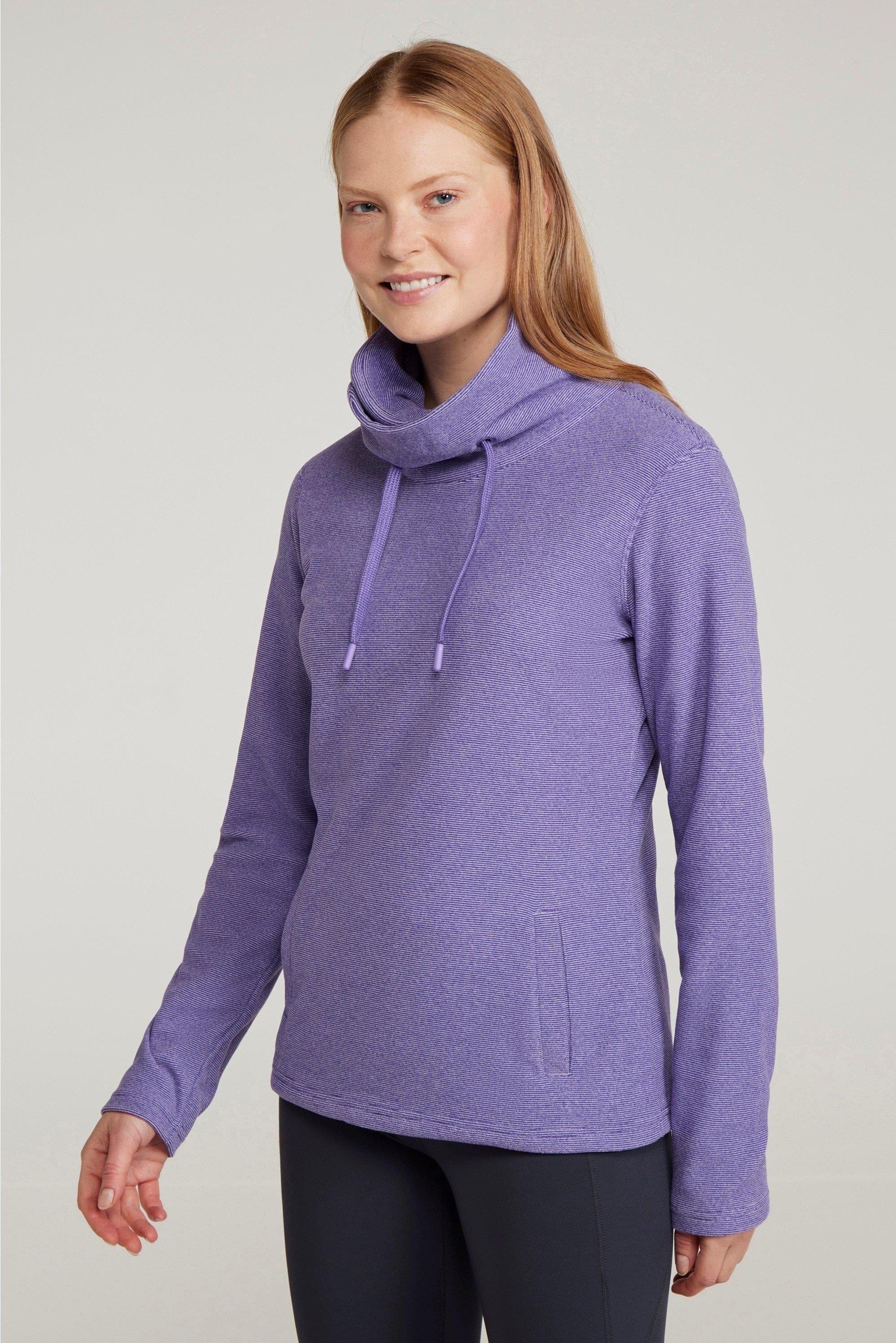 Thumbnail - Mountain Warehouse - "Hebridean" Fleece-Oberteil Wasserfallausschnitt für Damen (Eisengrau)