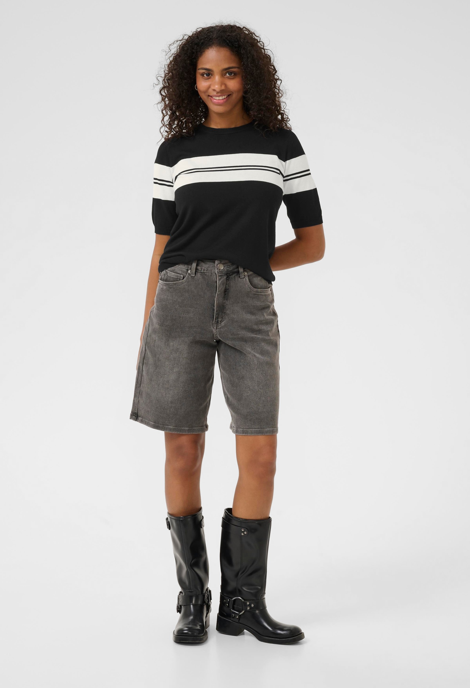 Strickpullover KAlizza Regular fit black white