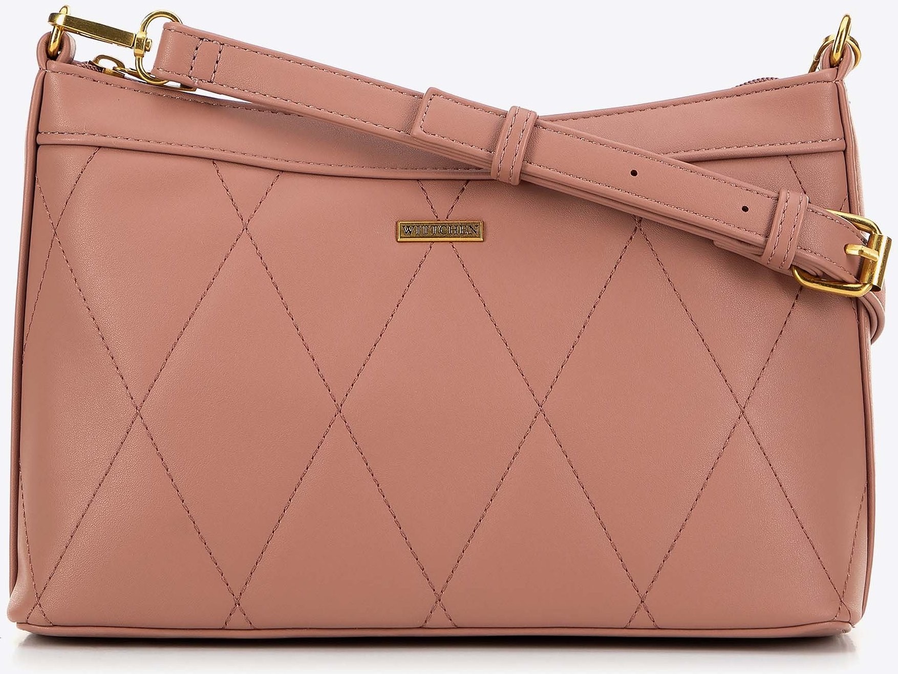 Wittchen Damen-Baguette-Tasche aus Kunstleder mit Ziernähten