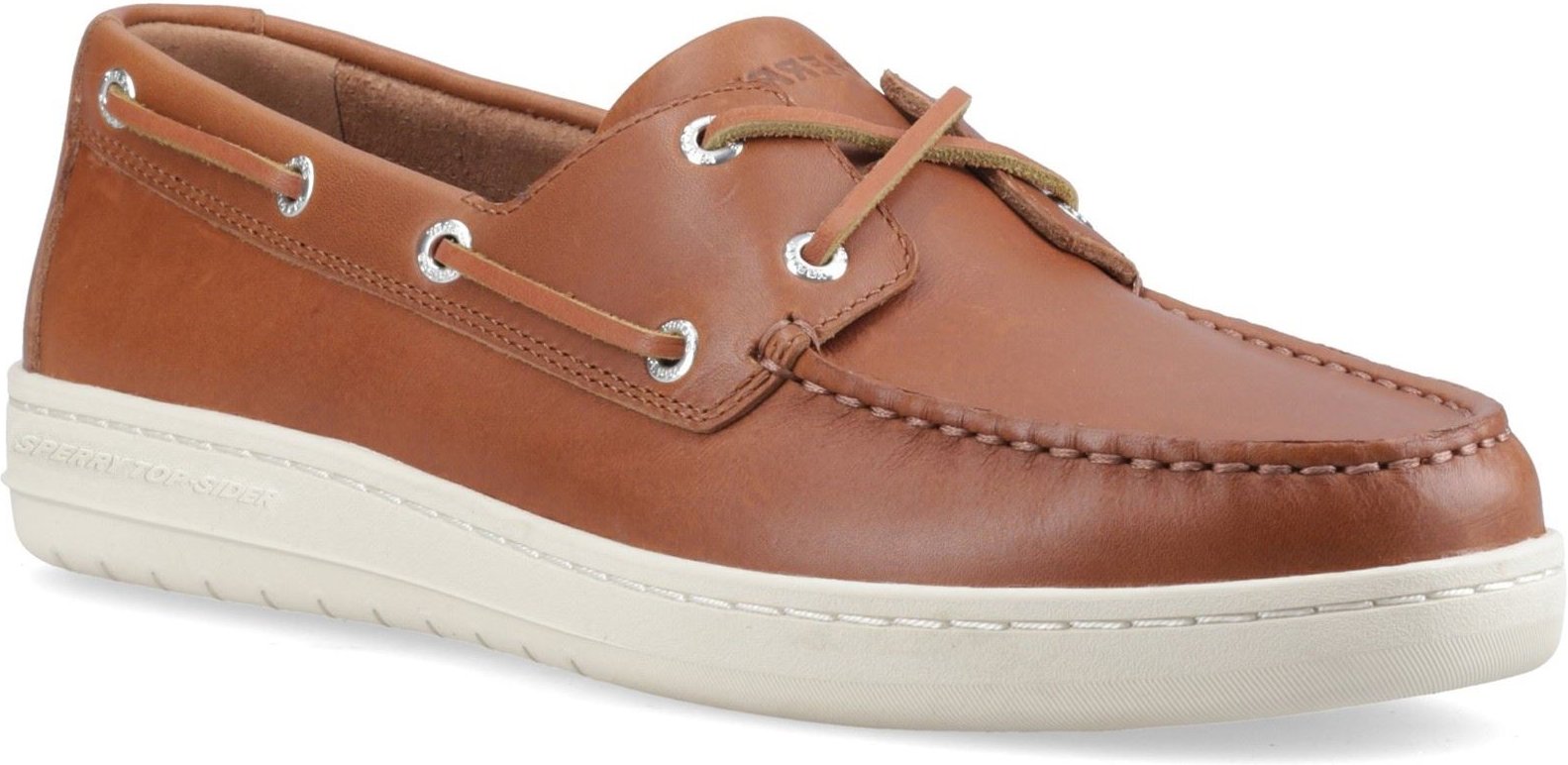 Sperry Strake 2-Augen Boot Leder Herren Offene Tan Bootsschuhe