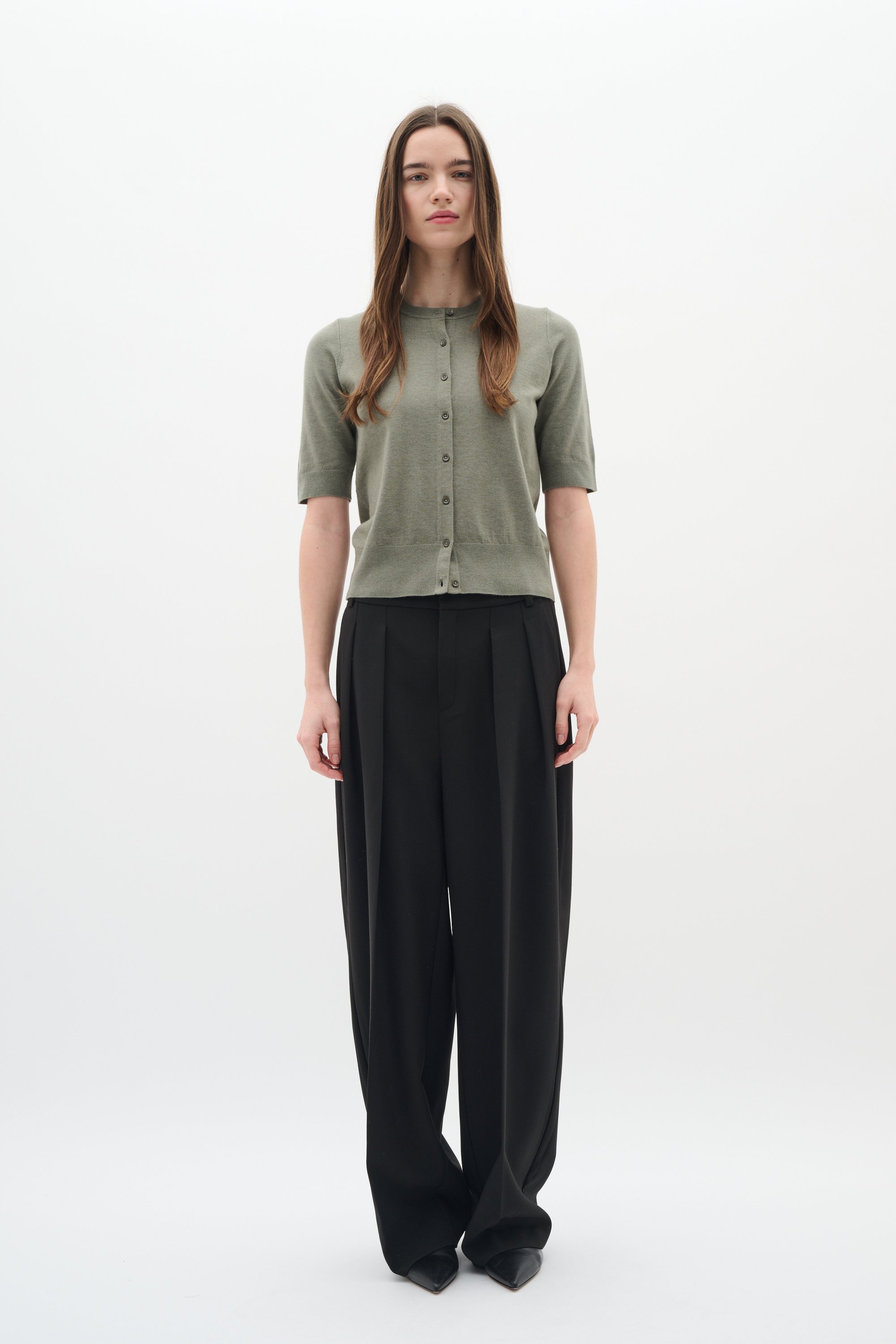 Strickjacke Classic fit green