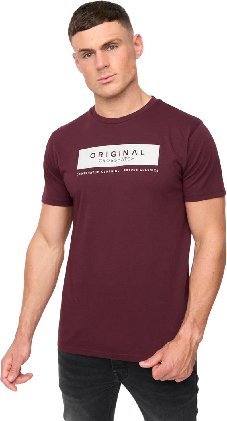 Crosshatch - "Jamstate" T-Shirt für Herren (Rum Rosinen)