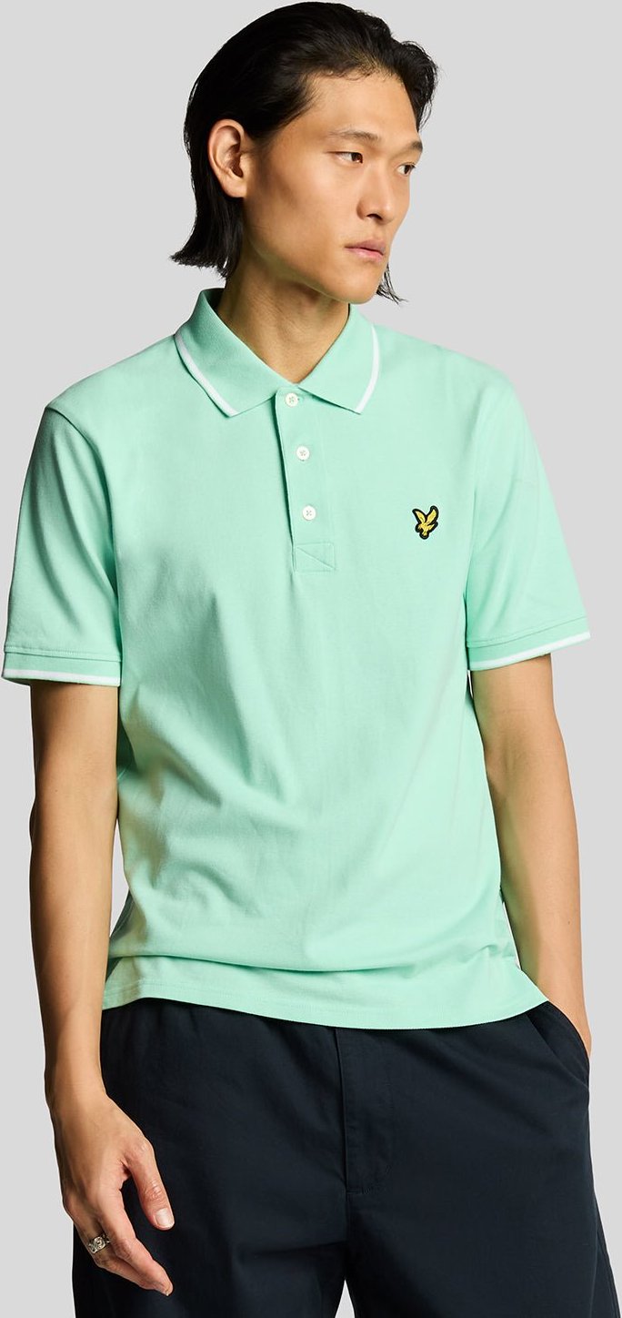 Lyle & Scott Poloshirt mit Streifen - Türkis
