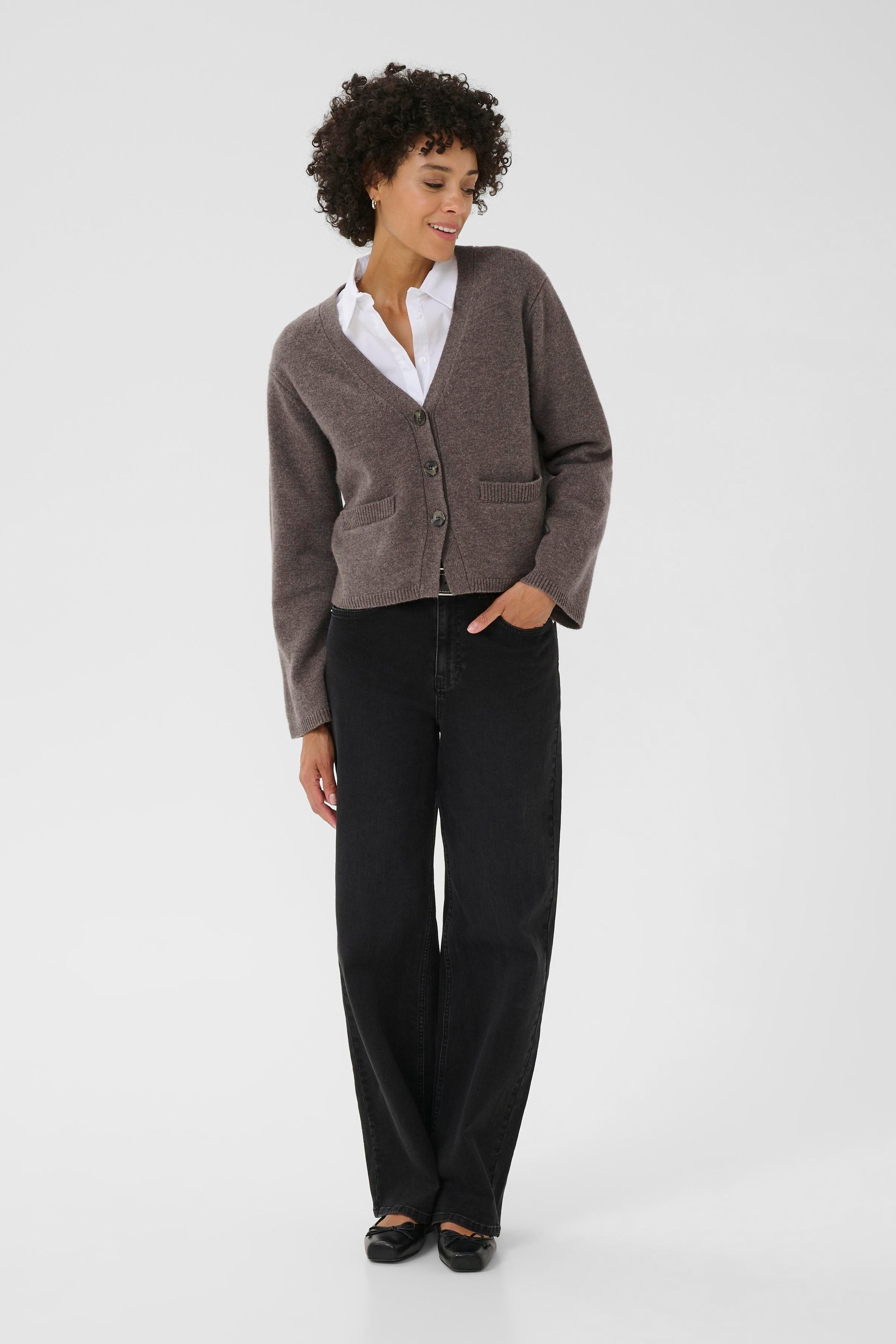 Strickjacke SvevaPW Gerade Passform beige