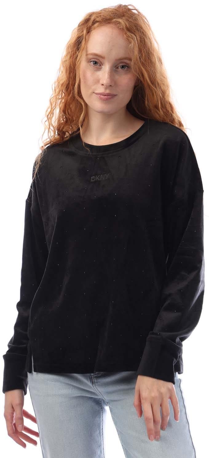 DKNY - Sweatshirt für Damen, Rundhalsausschnitt (Schwarz)