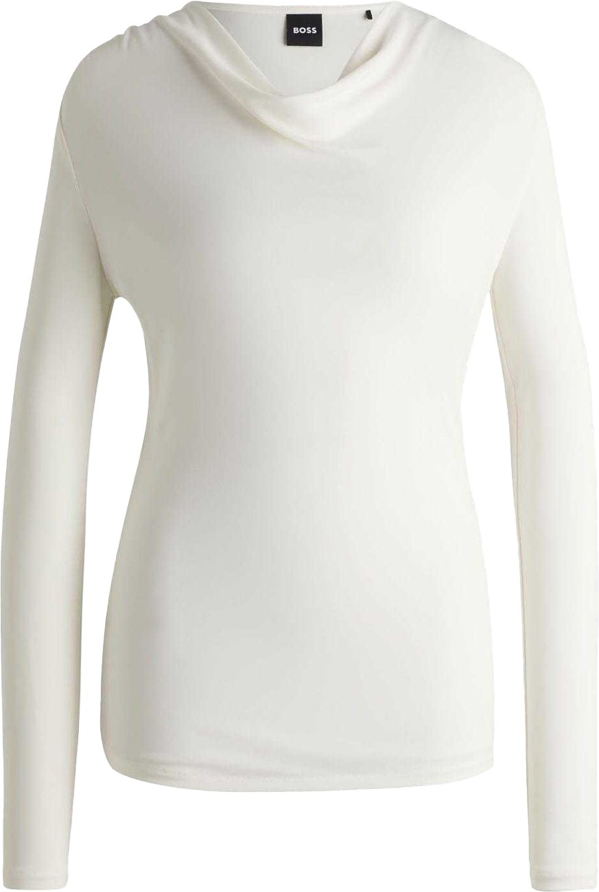 Boss - "Eseyana" T-Shirt für Damen, Stretch, Langärmlig (Weiß)