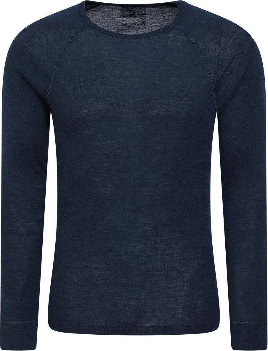 Mountain Warehouse Herren Merinowolle Thermal Top (Marine)