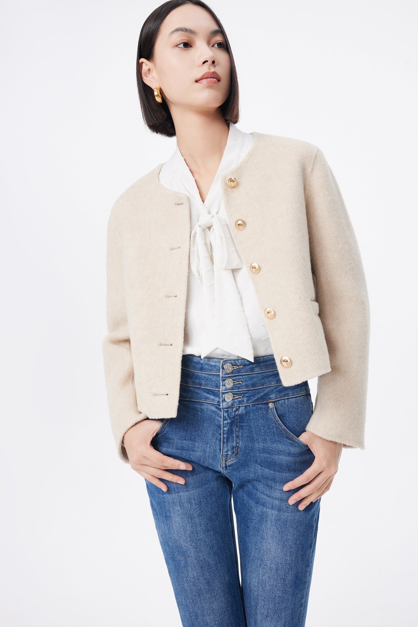 LILY KASCHMIR CHAMBRAY JACKE