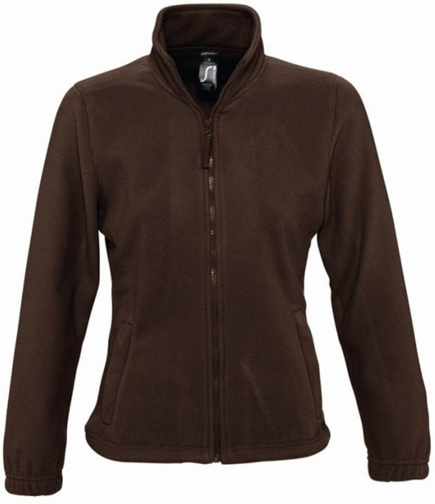 SOLS Womens/Ladies North Full Zip Fleece Jacke (Dark Chocolate)