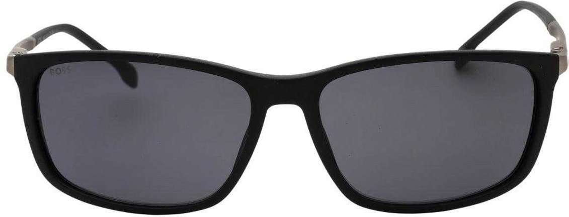 Hugo Boss - Sonnenbrille für Herren, Matt (Grau/Schwarz)