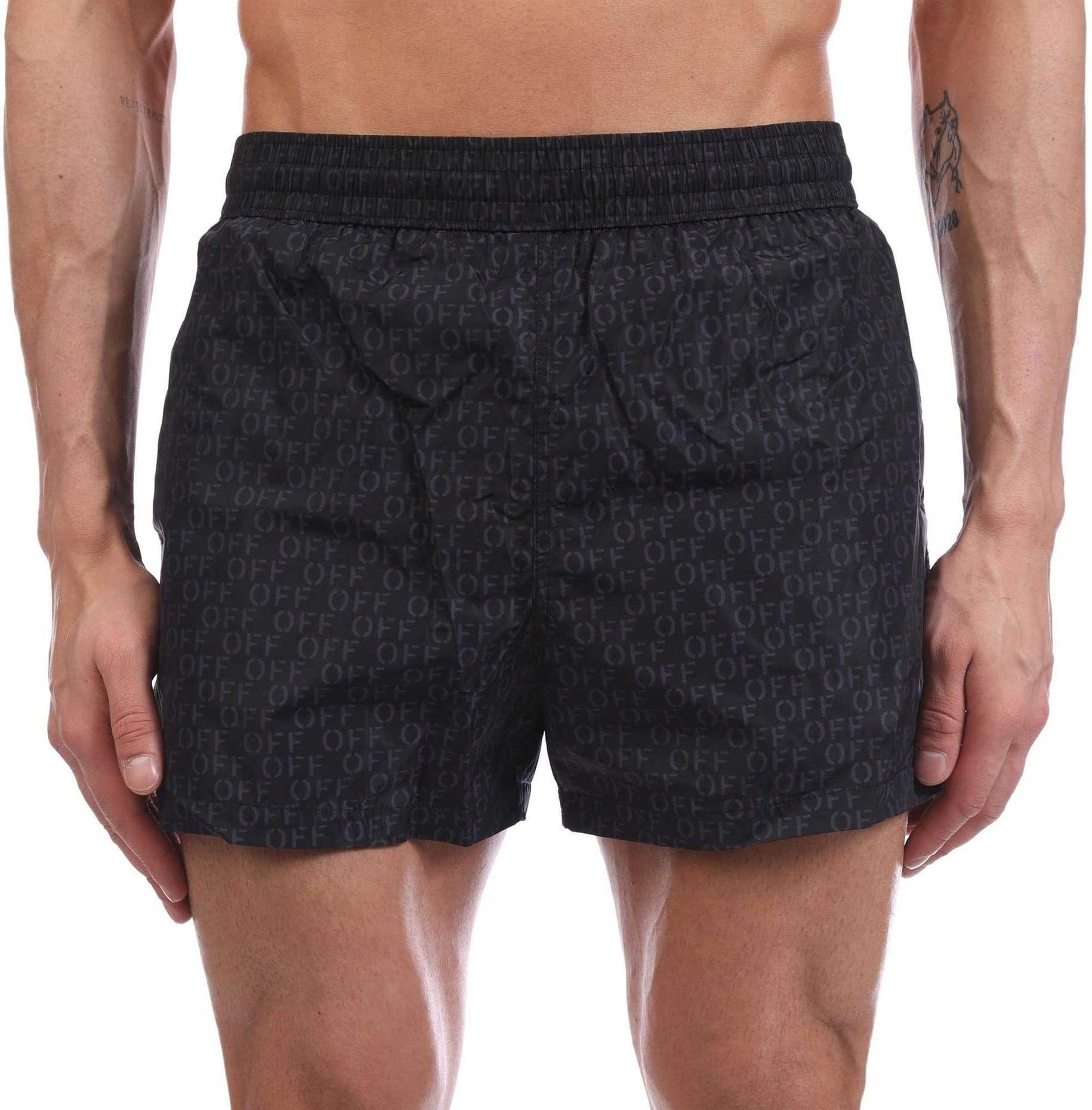 Off White - Badeshorts für Herren (Schwarz)