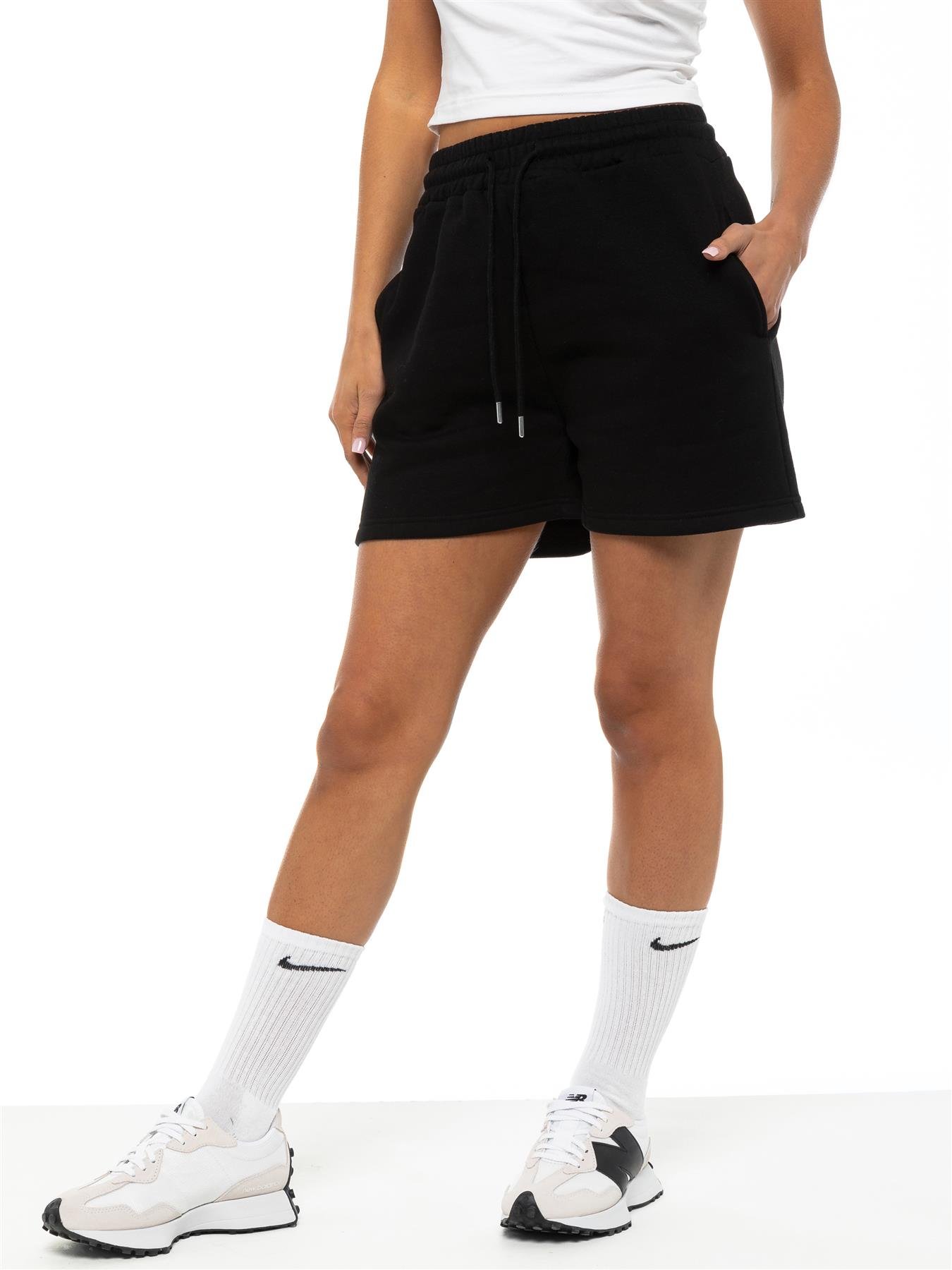 Enzo Womens Sweat Shorts - Schwarz