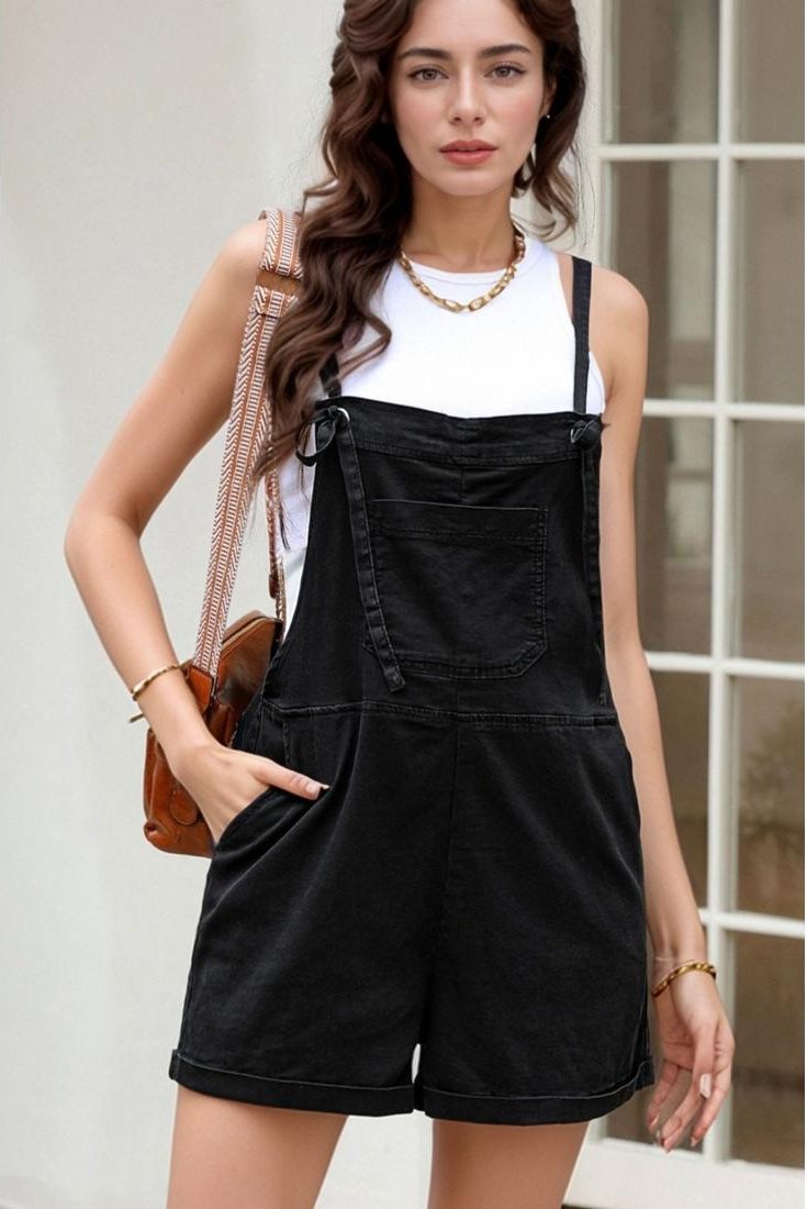 Thumbnail - Everyday the Label Damen Latzhose mit rechteckigem Ausschnitt und Taschen