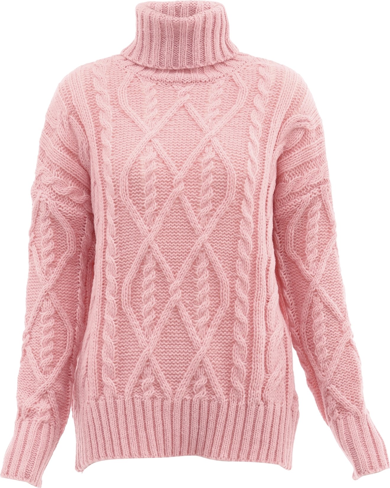 Mymo Rollkragenpullover Damen rosa
