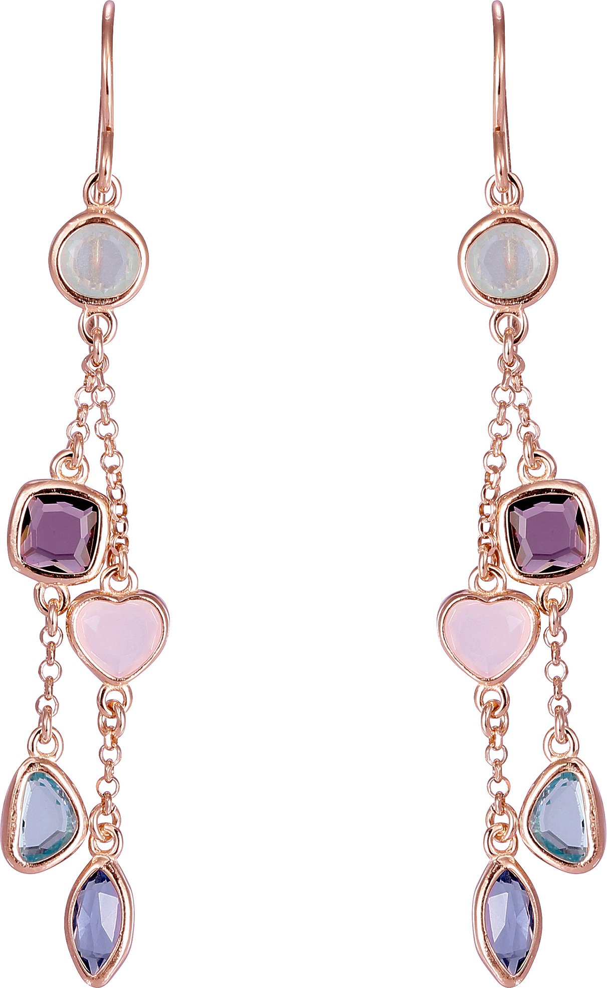 Orphelia 'Bling' Damen 925 Sterling Silber Ohrhänger - Rose ZO-7412