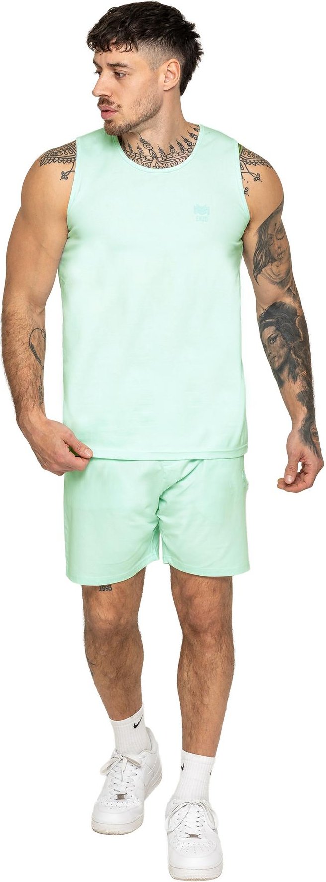 Enzo | Herren Gym-Trainingsanzug mit Weste und Shorts