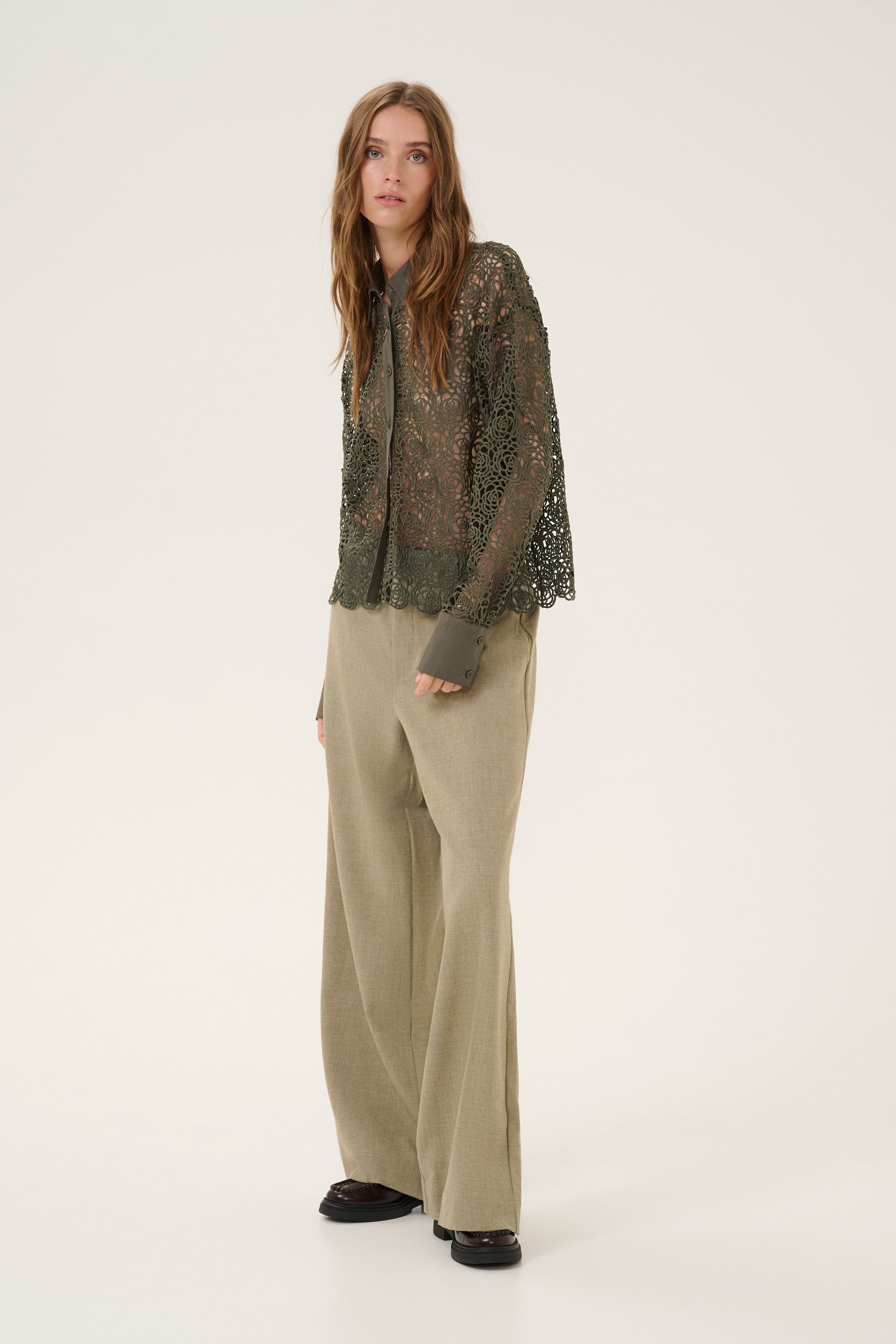 Langarm - Hemd Loose fit green