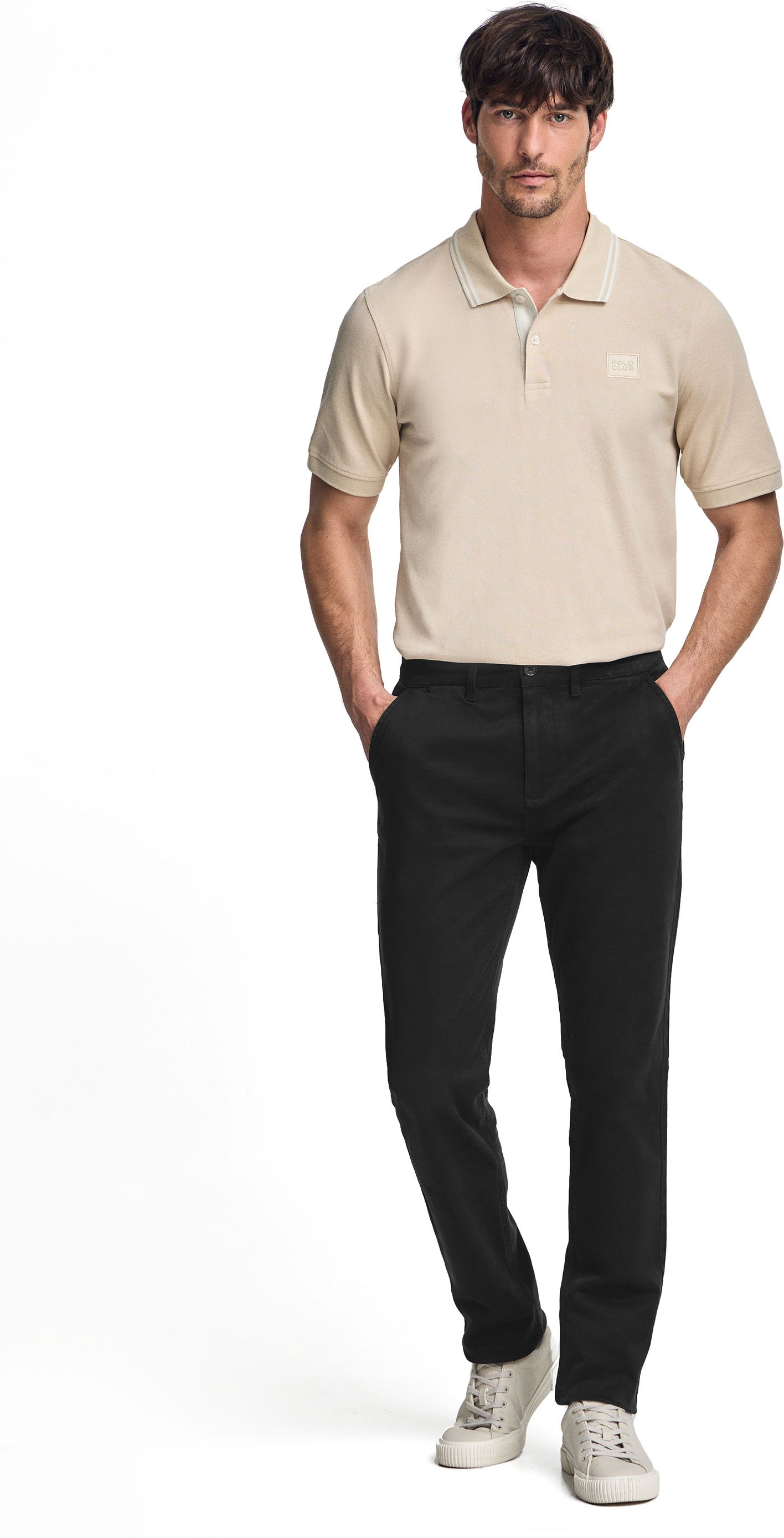 Chinohose Moore schwarz Slim Fit